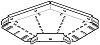 Legrand Heavy Duty 90° Flat Bend Hot Dip Galvanised Steel Cable Tray Bend, 150 mm Width, 50mm Depth