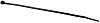 RS PRO Black Cable Tie Nylon Heat Stabilised, 203mm x 4.6 mm