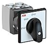 ABB, DPST 3 Position 45° Rotary Switch, 25A