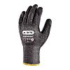Skytec Black Glass Fibre, Polyethylene Cut Resistant Work Gloves, Size 9, Large, Nitrile Coating