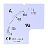 RS PRO Meter Scale, 60A, for use with 72 x 72 Analogue Panel Ammeter
