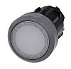 Siemens Flat White - Momentary, SIRIUS ACT Series, 22mm Cutout, Round
