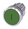 Siemens SIRIUS ACT Series Green Round Push Button Head, Momentary Actuation, 22mm Cutout