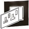 Legrand Black 2 Gang Cover for Support Frame Polycarbonate Cover Plate
