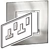 Legrand Stainless Steel 2 Gang Cover for Support Frame Stainless Steel Cover Plate