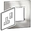 Legrand Stainless Steel 1 Gang Cover for Support Frame Metal Cover Plate