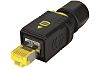 Connecteur RJ45 cat 6 HARTING série PushPull V4 Mâle, Contact de blindage 360° Montage sur câble, 8 ports Droit