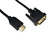 RS PRO HDMI-Kabel A HDMI Stecker B DVI-D Dual Link Stecker 1920x1200 max., 5m, Schwarz