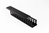 Beta Duct 919 Black Slotted Panel Trunking - Open Slot, W75 mm x D75mm, L2m, PVC