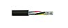 RS PRO Multicore Industrial Cable, 4 Cores, 0.22 mm², DEF STAN, Unscreened, 25m, Black PVC Sheath
