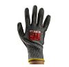 Grey Glass Fibre, HPPE Heat Resistant Work Gloves, Size L, Polyurethane Coating
