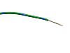 RS PRO Blue/Green 0.5 mm² Hook Up Wire, 16/0.2 mm, 100m, PVC Insulation