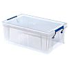 RS PRO 12L Transparent Polymer Small Storage Box, 170mm x 295mm x 400mm