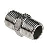 RS PRO Stainless Steel Pipe Fitting Hexagon Hexagon Nipple, Male R 1/2in x Male R 1/2in
