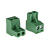 RS PRO, 5.08mm Pitch, 2 Way, Right Angle, Pluggable Terminal Block, Plug, Through Hole, Screw Termination