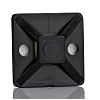 HellermannTyton Self Adhesive Black Cable Tie Mount 19 mm x 19mm, 4.1mm Max. Cable Tie Width