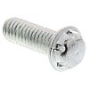 System Zero Zinc Plated Flange Button Steel Tamper Proof Security Screw, M4 x 12mm