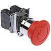 Schneider Electric Harmony XB4 Series Twist Release Emergency Stop Push Button, Panel Mount, 22mm Cutout, 2NC, IP66,