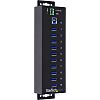 StarTech.com 10 Port USB 3.0 USB A  Hub, Terminal Connector Powered, 198 x 56 x 31mm