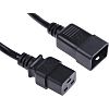RS PRO Straight IEC C19 Socket to Straight IEC C20 Plug Power Cord, 3m