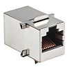 RS PRO 2-Port RJ45 Modular Coupler, Shielded