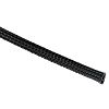 HellermannTyton Expandable Braided PET Black Cable Sleeve, 5mm Diameter, 5m Length, HEGP Series