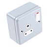 MK Electric Metalclad Plus Grey 1 Gang Plug Socket, 2 Poles, 5A, Indoor Use