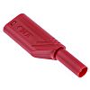 Hirschmann Test & Measurement Red Male Banana Plug, 4 mm Connector, Screw Termination, 24A, 1000V, Nickel Plating