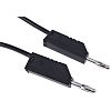 Hirschmann Test & Measurement 4 mmコネクタテストリード, リード長:2m 60V dc 黒