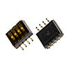 Nidec Components 4 極 ディップスイッチ, スライド, 4PST, 100 mA @ 6 V dc, PCB