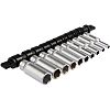 RS PRO 10-Piece Metric 1/4 in Deep Socket Set , 6 point