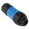 Amphenol Industrial Circular Connector, 6 + PE Contacts, Cable Mount, Plug, Male, IP67, Ecomate M Series
