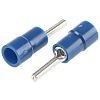 RS PRO Insulated, Tin Crimp Pin Connector, 1.5mm² to 2.5mm², 16AWG to 14AWG, 1.9mm Pin Diameter, 10mm Pin Length, Blue