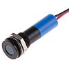 RS PRO Blue Panel Mount Indicator, 12V dc, 8mm Mounting Hole Size, Lead Wires Termination, IP67