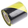 RS PRO Black/Yellow LDPE 100m Barrier Tape, 0.05mm Thickness