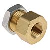SMC KQ2 Series Bulkhead Threaded-to-Tube Adaptor, Rc 1/8 Female to Push In 6 mm, Threaded-to-Tube Connection Style