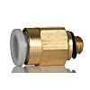 SMC KQ2 Series Straight Threaded Adaptor, M5 Male to Push In 6 mm, Threaded-to-Tube Connection Style