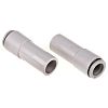 SMC KQ2 Series Straight Tube-to-Tube Adaptor, Push In 8 mm to Push In 12 mm, Tube-to-Tube Connection Style