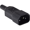 RS PRO C14 Cable Mount IEC Connector Male, 10A, 250 V