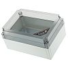 WJ Furse WBX Series White Enclosure, IP66, Clear Lid, 125 x 255 x 180mm