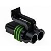 Delphi, Metri-Pack 280 Automotive Connector Socket Black Cable Mount 2 Way, Crimp Termination 15300027