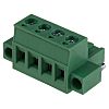 RS PRO, 5.08mm Pitch, 4 Way, Pluggable Terminal Block, Plug, Through Hole, Screw Termination