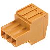 Weidmuller, 3.5mm Pitch, BL, 3 Way, Pluggable Terminal Block, Plug, Cable Mount, Screw Down Termination, 1597370000