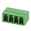 Phoenix Contact, 3.81mm Pitch, MC 1.5/ 4-G-3.81, 4 Way, Right Angle, Pluggable Terminal Block, Header, Through Hole,