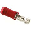 TE Connectivity PIDG FASTON .110 Red Insulated Female Spade Connector, Receptacle, 2.79 x 0.51mm Tab Size, 0.3mm² to