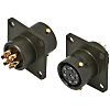 Amphenol Limited, 62GB 7 Way Box Mount MIL Spec Circular Connector ReceptacleOlive, Socket Contacts,Shell Size 10,