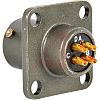 Amphenol Socapex, PT, Copper Alloy 4 Way Panel Mount MIL Spec Circular Connector ReceptacleGreen, Pin Contacts,Shell