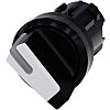 Siemens SIRIUS ACT 3SU10 Series 2 Position Selector Switch Head, 22mm Cutout, Black/White Handle