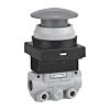 SMC Push Button (Mushroom) Pneumatic Relay Pneumatic Manual Control Valve VM100 Series, R 1/8, 1/8, III B