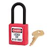 Master Lock 南京錠 シャックル径:6mm Zenex 熱可塑性樹脂 406KARED